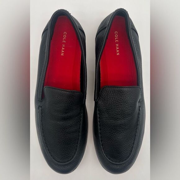 Cole Haan Black and White Leather Loafers - Picture 5 of 11